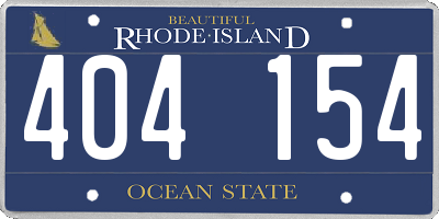 RI license plate 404154
