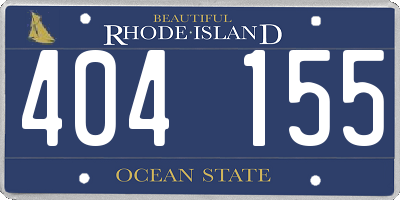RI license plate 404155