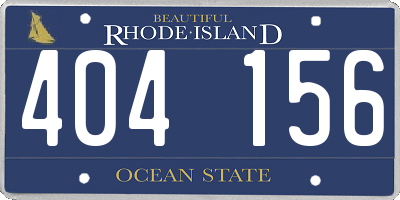 RI license plate 404156