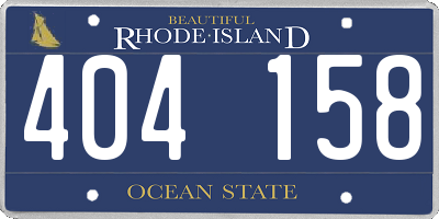 RI license plate 404158