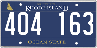 RI license plate 404163