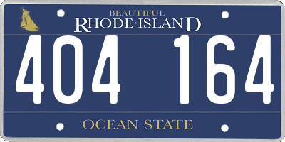 RI license plate 404164