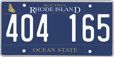 RI license plate 404165