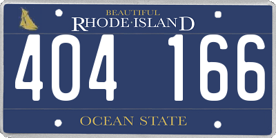 RI license plate 404166
