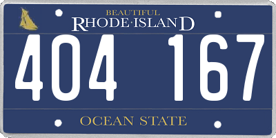 RI license plate 404167