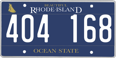 RI license plate 404168