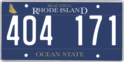 RI license plate 404171