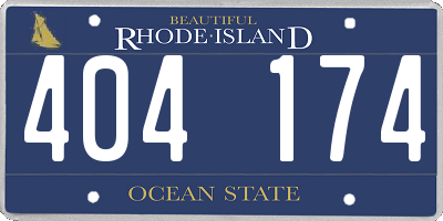 RI license plate 404174