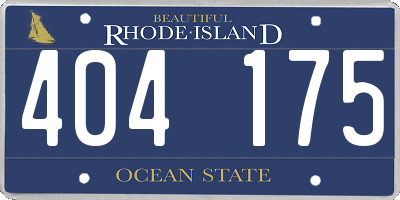 RI license plate 404175