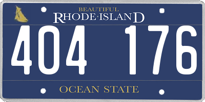 RI license plate 404176