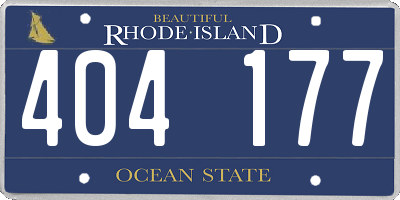 RI license plate 404177