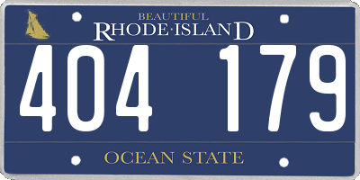 RI license plate 404179