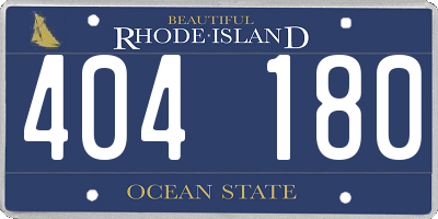 RI license plate 404180