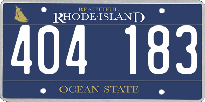 RI license plate 404183