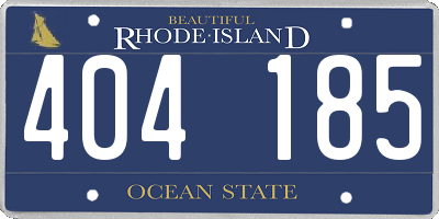 RI license plate 404185