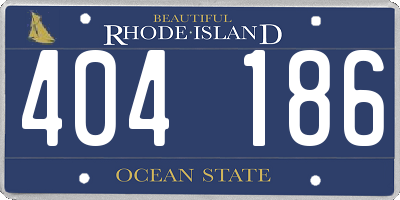 RI license plate 404186