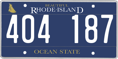 RI license plate 404187