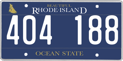 RI license plate 404188