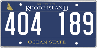RI license plate 404189