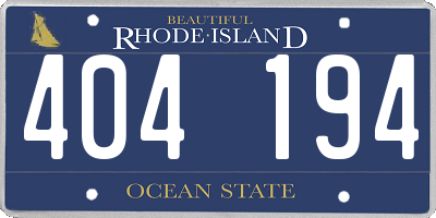RI license plate 404194