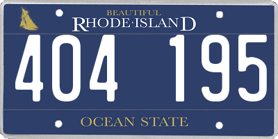RI license plate 404195