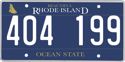 RI license plate 404199