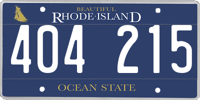RI license plate 404215