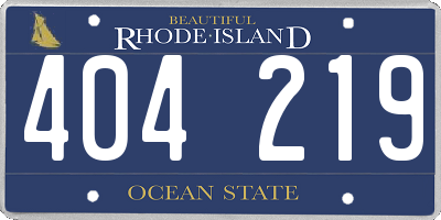 RI license plate 404219