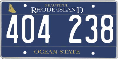 RI license plate 404238