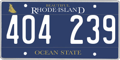 RI license plate 404239