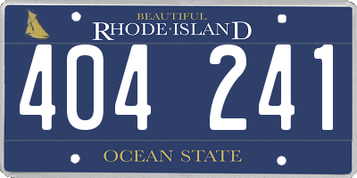RI license plate 404241
