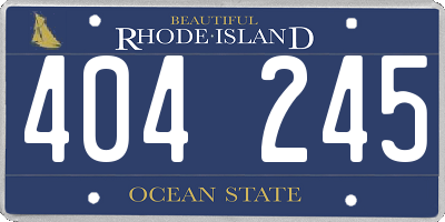 RI license plate 404245