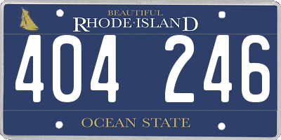 RI license plate 404246