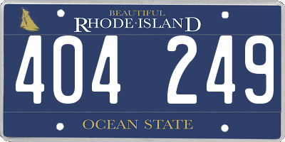 RI license plate 404249