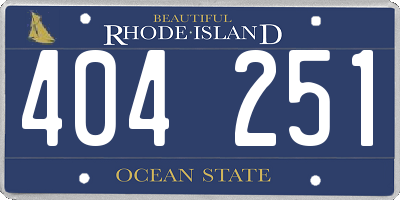 RI license plate 404251