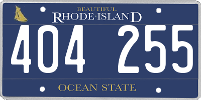 RI license plate 404255