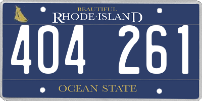 RI license plate 404261