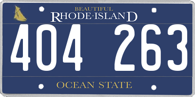 RI license plate 404263