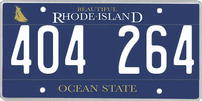RI license plate 404264
