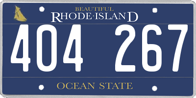 RI license plate 404267