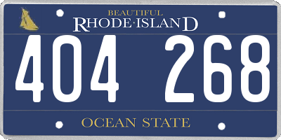 RI license plate 404268