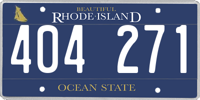 RI license plate 404271