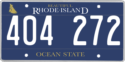 RI license plate 404272