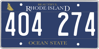 RI license plate 404274