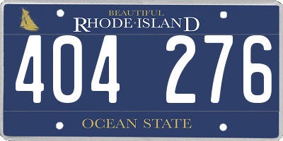 RI license plate 404276