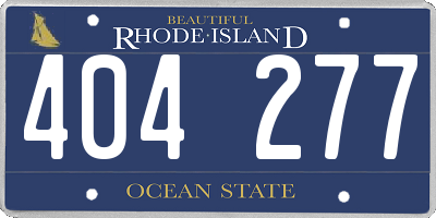 RI license plate 404277