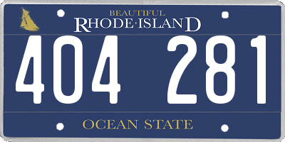 RI license plate 404281