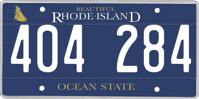 RI license plate 404284