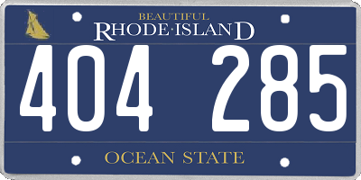 RI license plate 404285