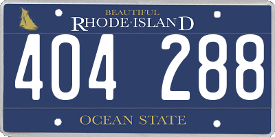 RI license plate 404288